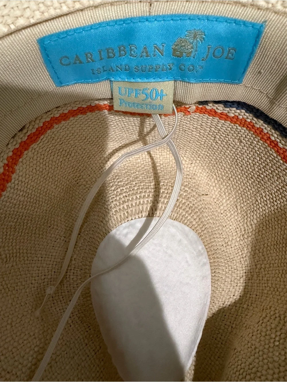 Caribbean Joe Striped Wide Brim Sun Hat | UPF 50+ | NWOT - Never Worn - Picture 5 of 5